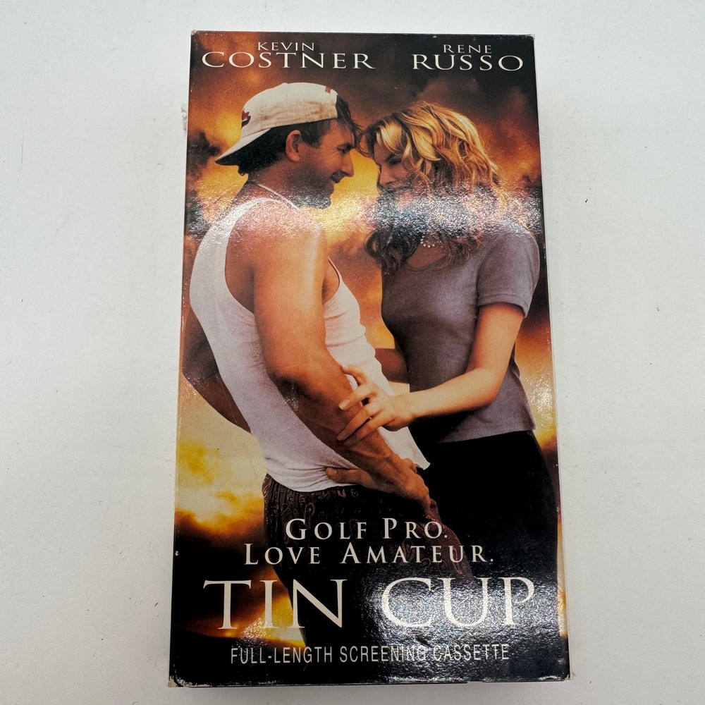 Tin Cup VHS Screening Copy Promo Kevin Costner Rene Russo Warner Home Video RARE